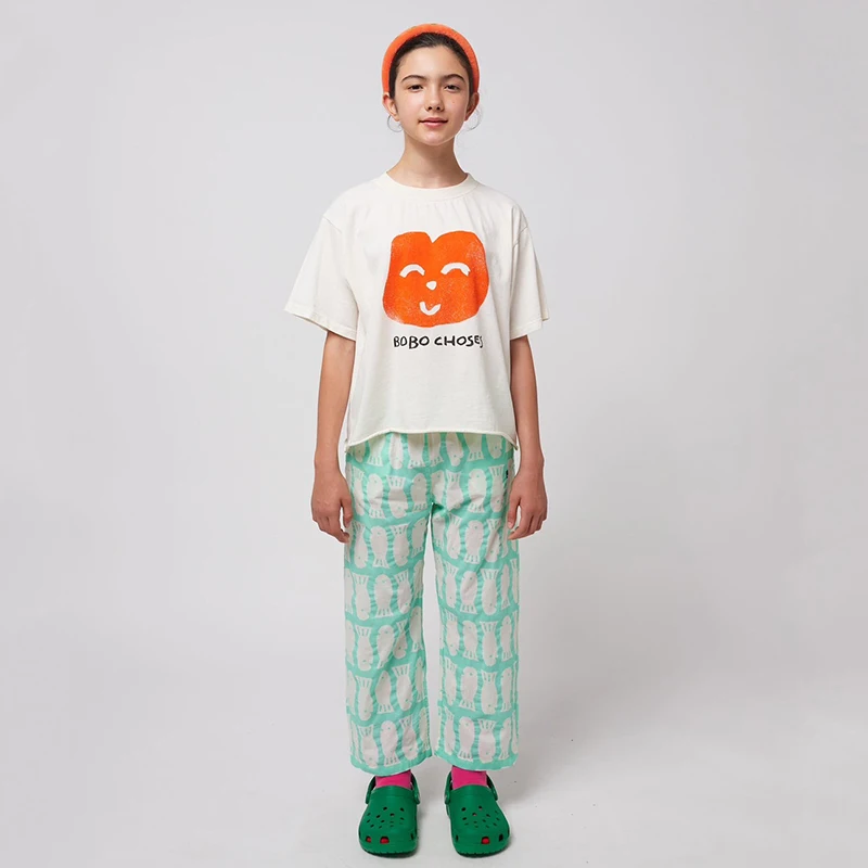 Children's T-shirt 2025 New Spring Summer Boys' Letter Printed Top Girl Cartoon T-shirt Kids Striped Shirt Shorts Set 5