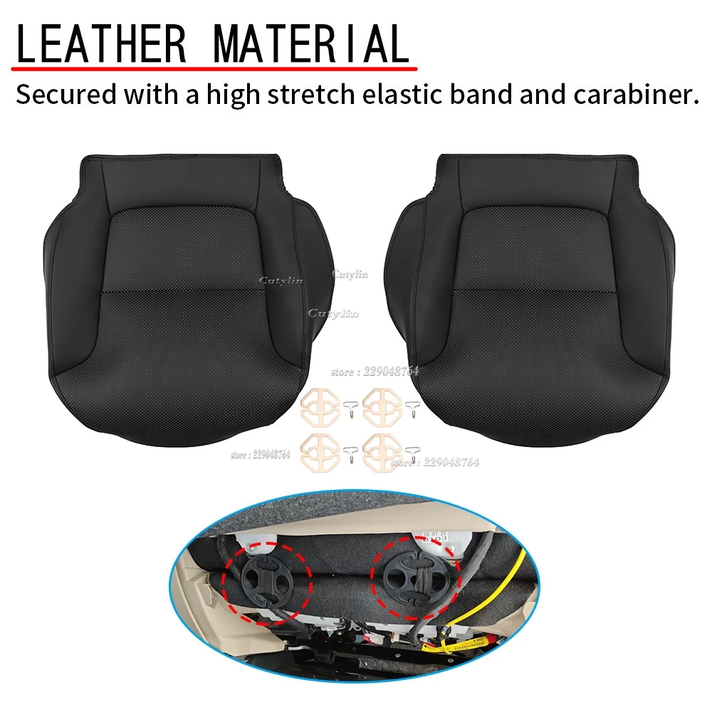 Toyota Prado LC250 2024 2025 자동차 시트 커버 PU 가죽 패드 매트 자동차 앞 시트 커버 사계절 안티 슬립 매트
