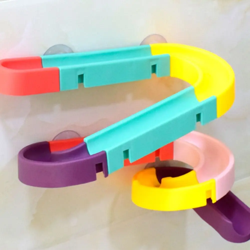 Creative Cute Baby Assembling Track Slide Colorful DIY Track Slide Suction Cup Toys Plastic Funny Bathtub Set Kids Gifts