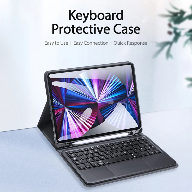 

For iPad Air 4 5 Keyboard Case Wireless Trackpad Multi-touch Flip Stand Cove teclado For iPad Pro 11 12.9 2020 2021 Dux Ducis