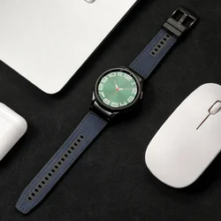 Premium 20mm Quick Fit Leather Watch Band - No Gaps Design for Watch 6 Classic 43mm (U)