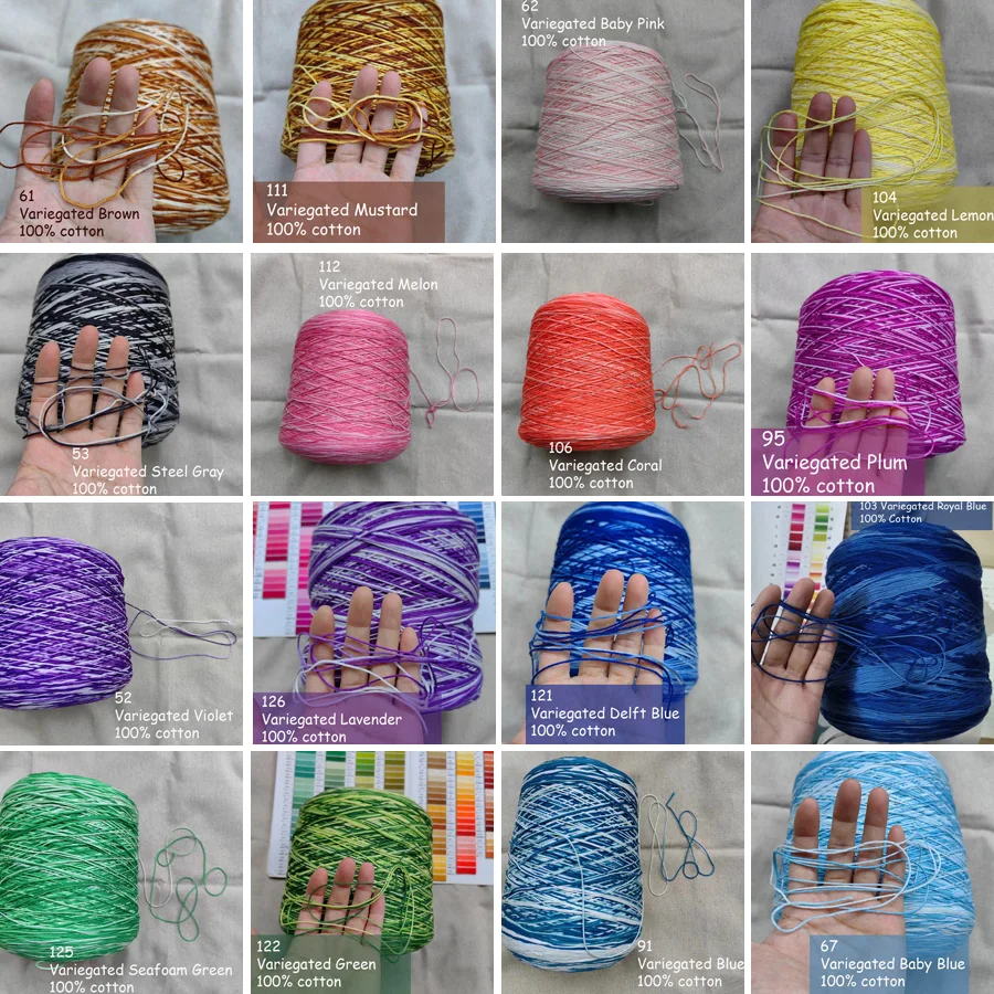 100% 면 자수 실 플로스 No 25 변색 색상 53 105 95 67 106 125 112 121 111 61 104 91 52 122 126 103 62 102..