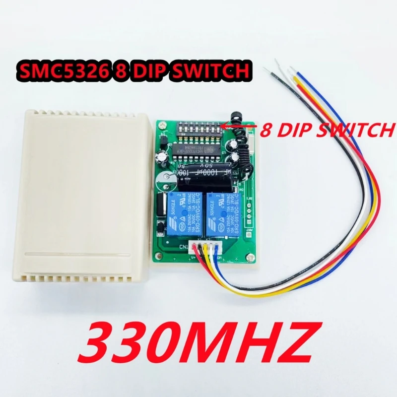 Controle remoto alarme sem fio substituível para portas garagem SMC5326 330Mhz