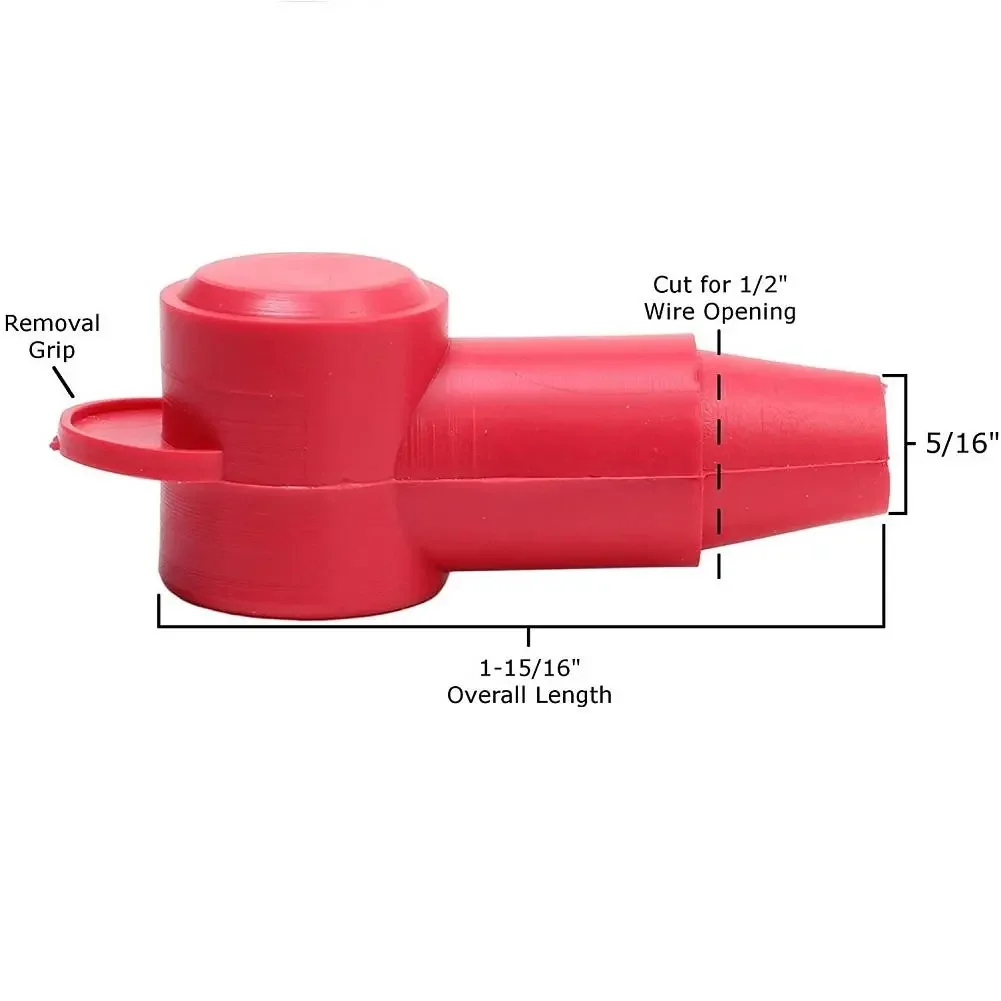 5 Paar Siliconen Terminal Covers Auto Accu Stapel Hoofd Beschermkappen Batterij Vlamvertragende Isolatiemantel Beschermhoes