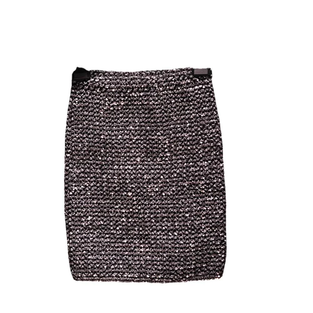 Autumn and Winter Korean Version of The Sequined Elastic High Waist Bottoming Skirt Sparkling All-match Bag Hip Skirt Women