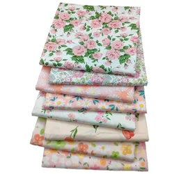 Cotton Patchwork Fabric Rose Print Squares - 25x25cm Quilting Twill for DIY Sewing and Crafts (16)