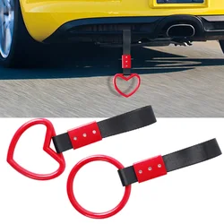 Boucle d'avertissement de pare choc arrière de voiture, pendentif en forme de cœur, poignée de Bus JDM dérive, anneau de traction, sangle de charme, accessoires de style automobile 