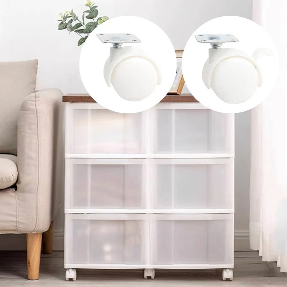 Description Picture 2 of itemUniversal Fat Wheel Replacement Swivel Caster Roller Silent Wheel Furniture Office Chair Casters Pulley With Brake Cabinet Legs