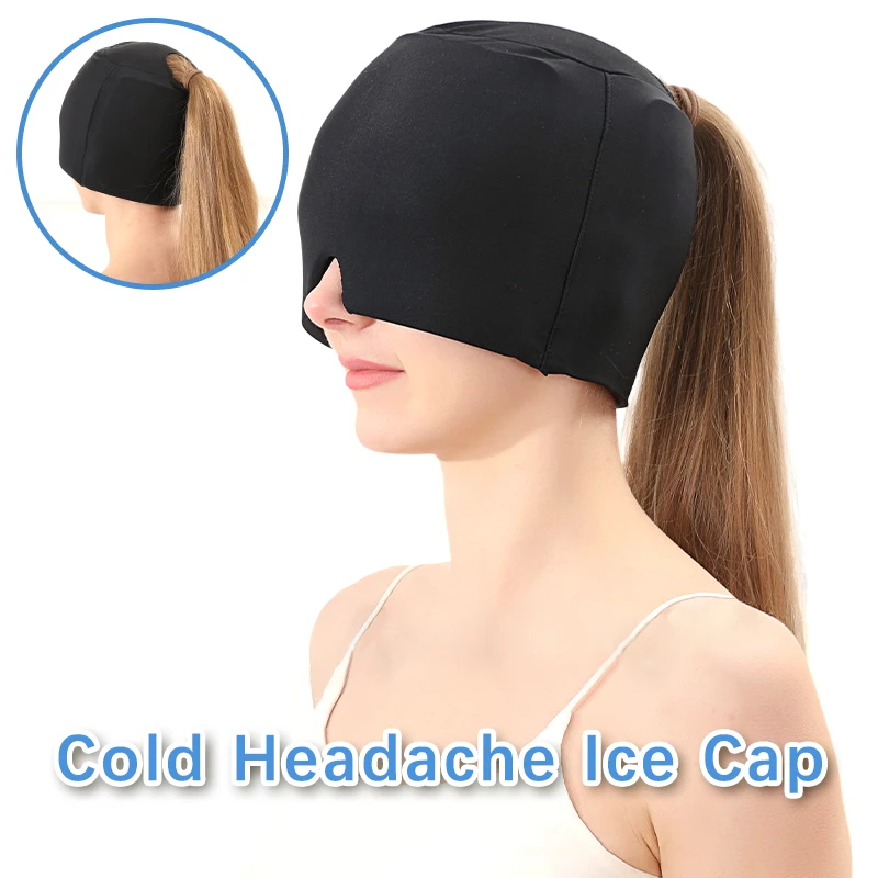 1Pc Gel Koud Hoofdpijn Ice Cap Migraine Relief Cap Stress Relax Pijn