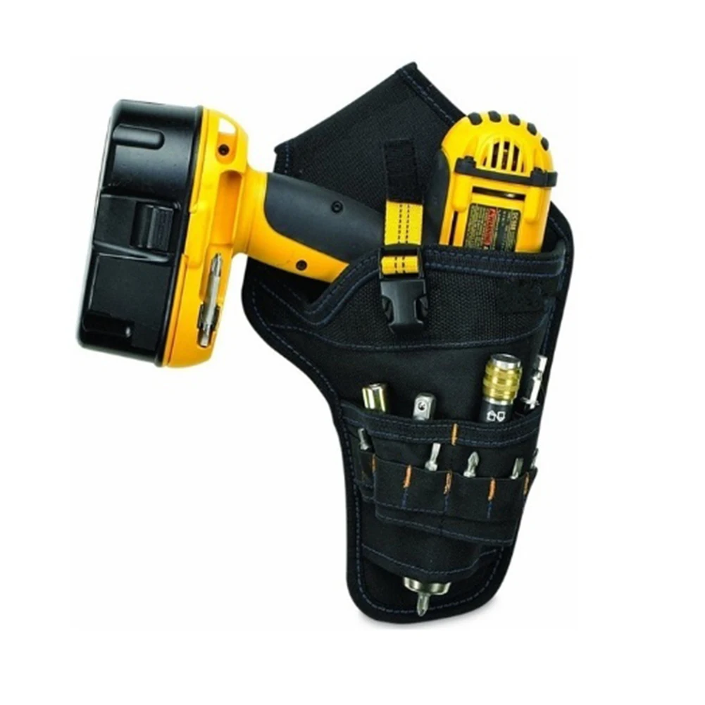 Portable Heavy Duty Drill Driver Holster Cordless Electrician Tool Bag Bit Holder Belt Pouch Waist Cordless Drill Storage Pocket roller cabinet