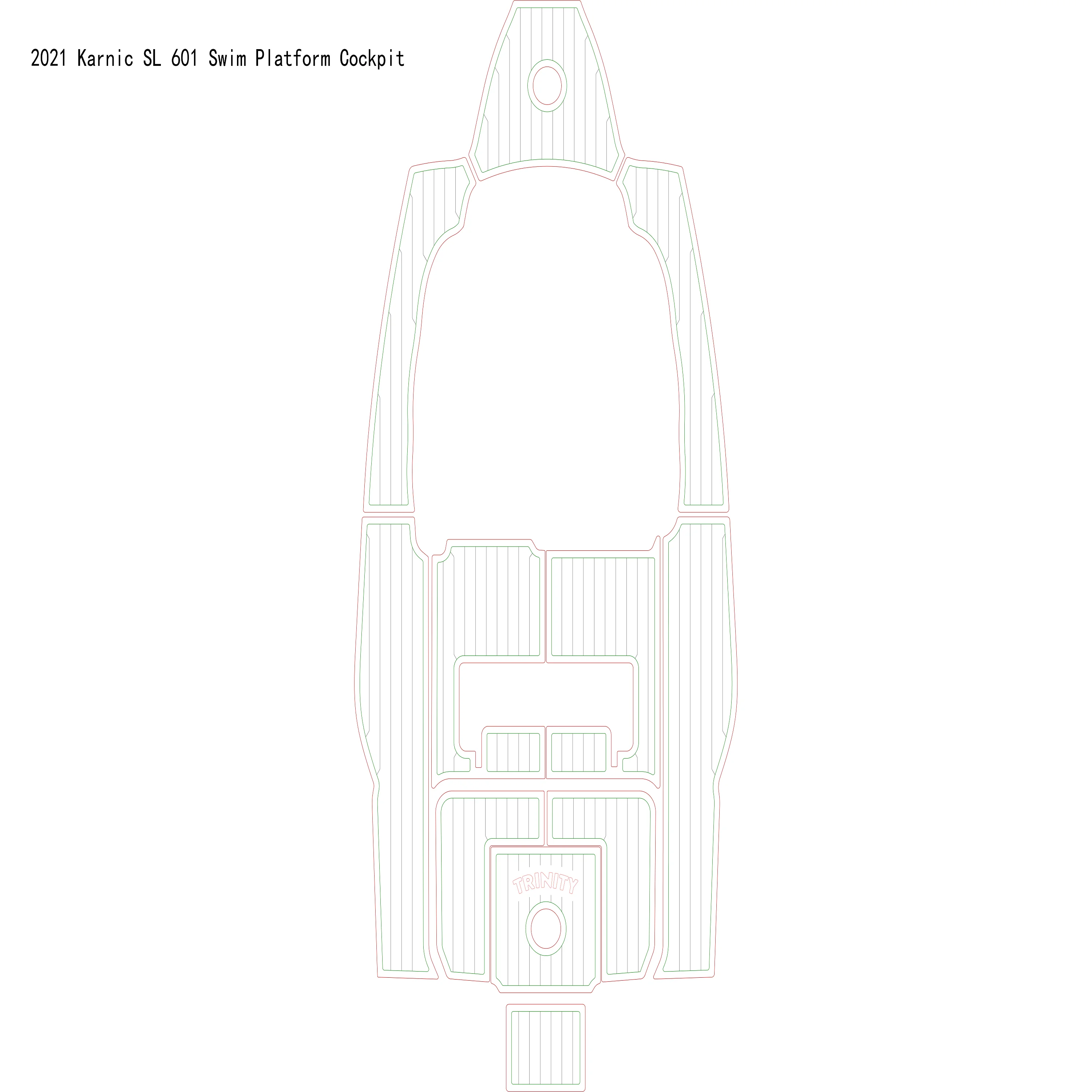 2021 Karnic SL 601 Swim Platform Step Cockpit Mat Boat EVA Foam Teak Floor Pad 2020 2021 mastercraft nxt22 swim platform cockpit pad boat eva foam teak floor