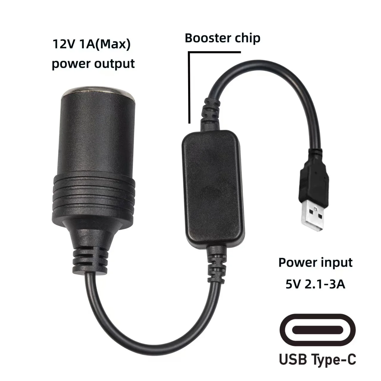 Auto Interior Accessories Plug Connector Adapter USB 5V To 12V Converter Adapter Wired Controller Charger Cable Socket