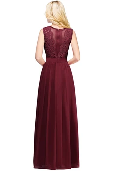 BABYONLINE-فساتين طويلة من الشيفون وصيفة العروس ، دانتيل أنيق ، طويل ، حفل زفاف ، سهرة للضيوف ، فساتين حفلة موسيقية ، مناسبة رسمية 3