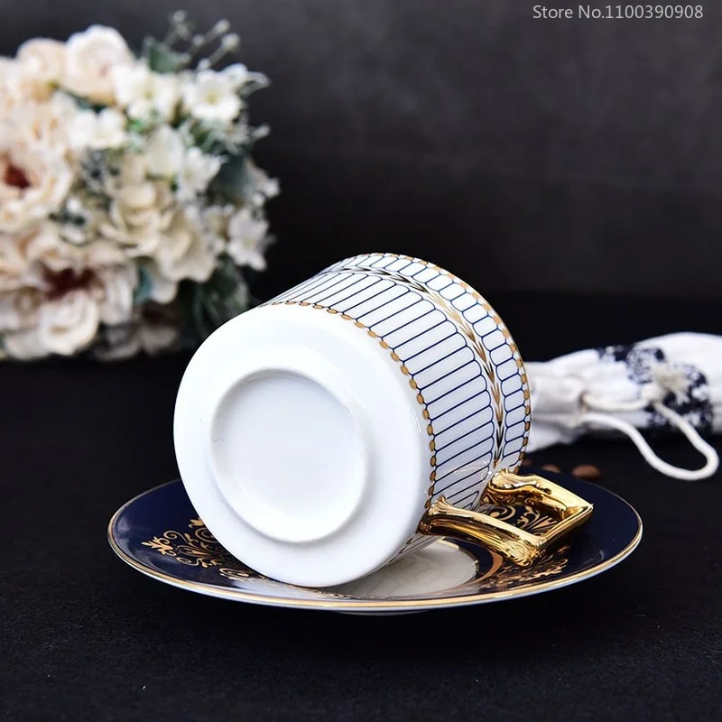 Creative wavy ceramic fancy coffee cup and saucer set European small luxury  couple 200ml coffee cup - AliExpress