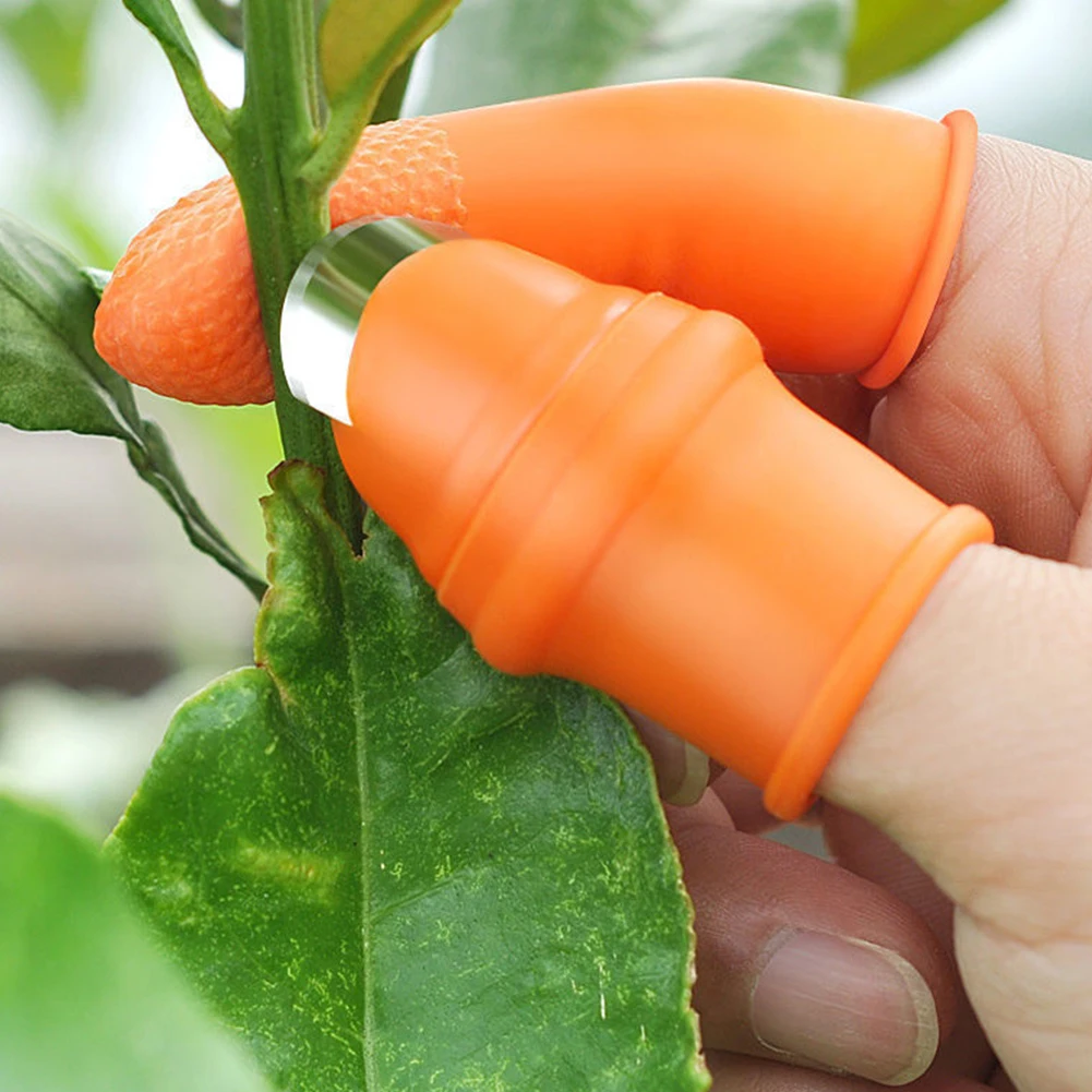 Finger Protector Silicone Thumb Knife Protector Gears Cutting Vegetable Harvesting Knife Pinching Plant Blade Scissors Gloves
