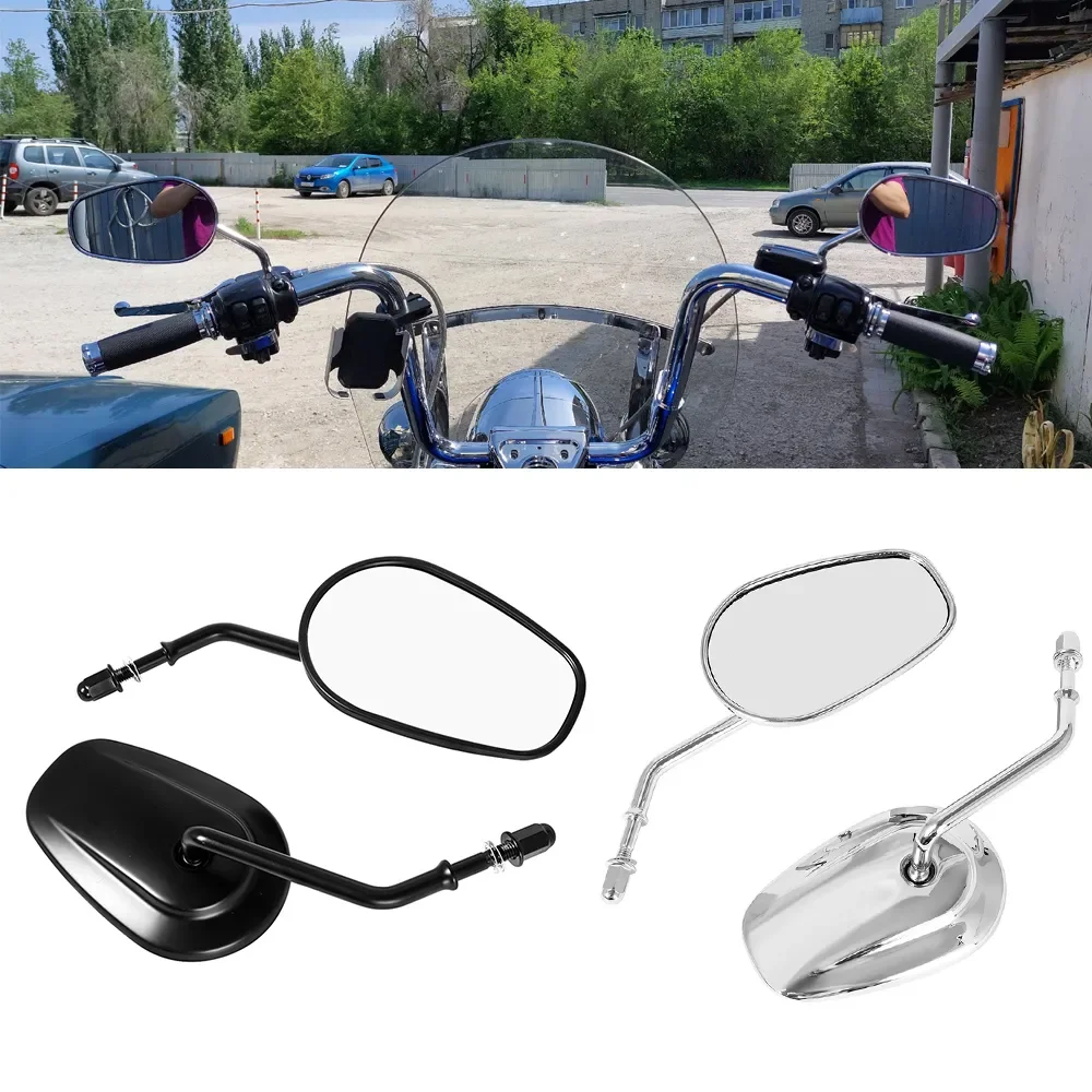 

For Harley Dyna Electra Glide Fatboy Road King Softail Sportster 883 1200 Aluminum Motorcycle Rear View Rearview Side Mirrors