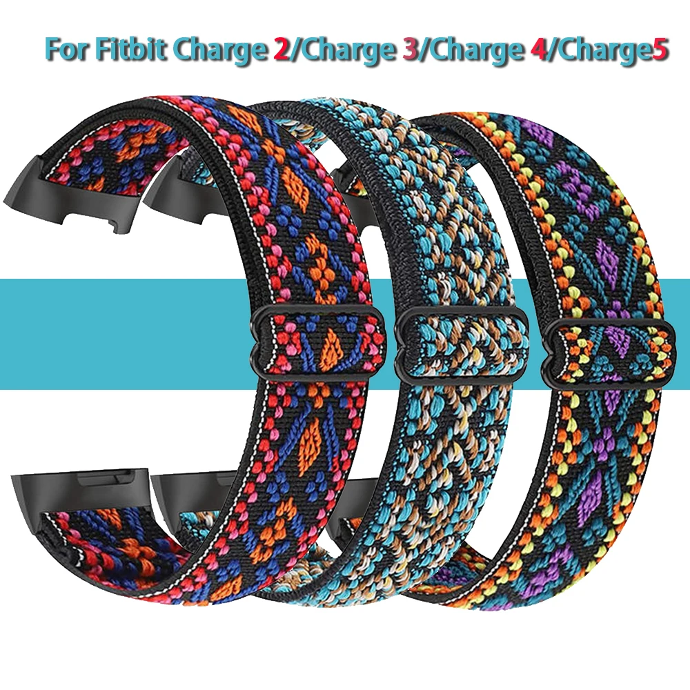 

Nylon Elastic Strap For Fitbit Charge 2 3 4 5 Band Bracelet Wacthband For Fitbit Charge 2 3 4 5 3 SE Strap Wristband Accessory