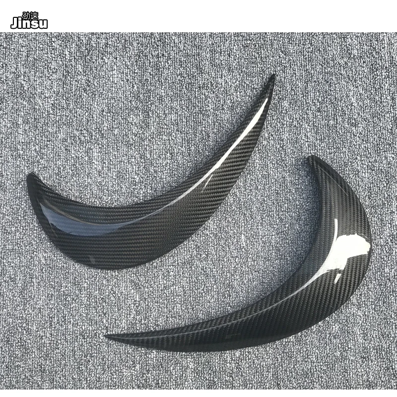 Pair Carbon Fiber Headlight Eyebrows Eyelids Cover Decal Car For - View #11