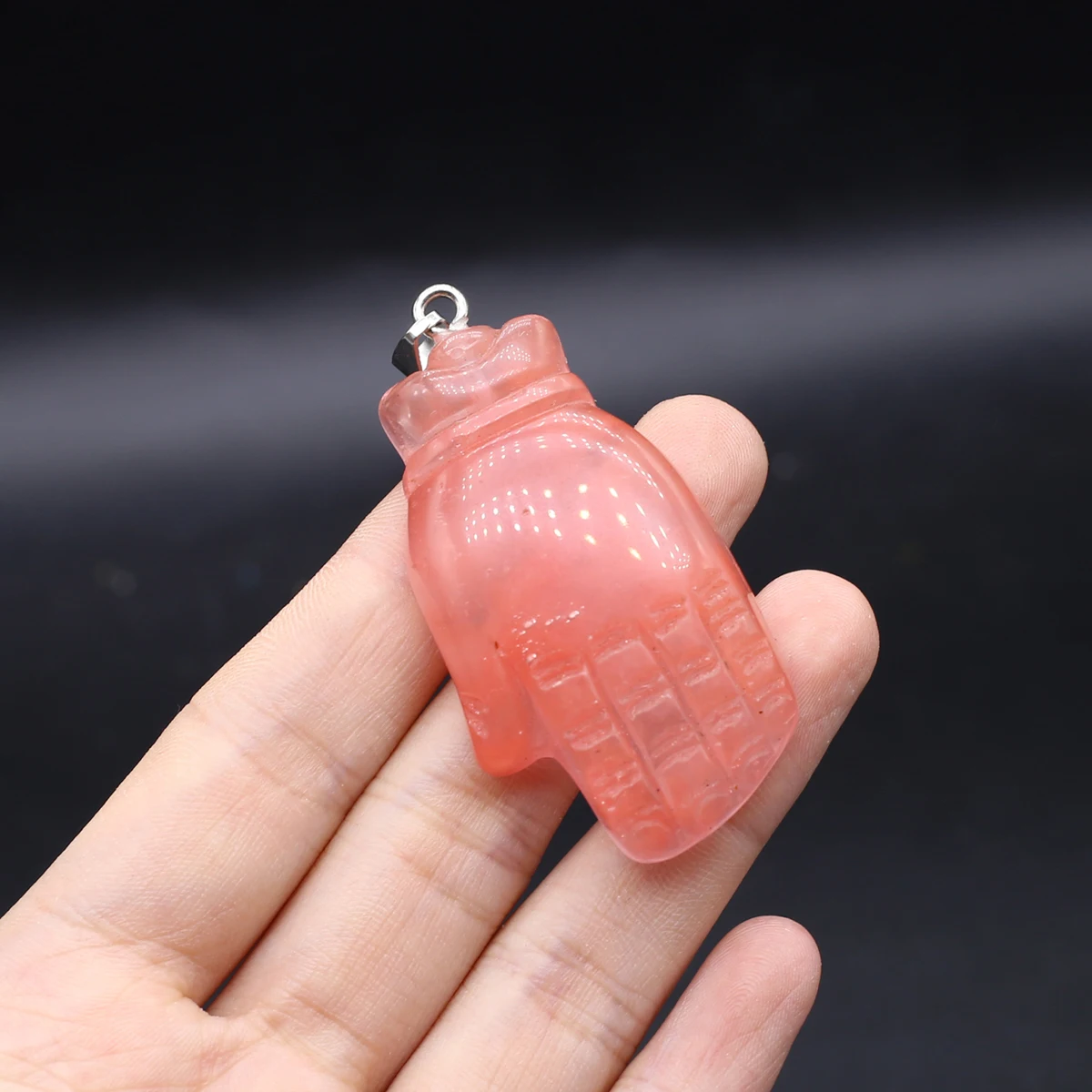 5PCS Natural Semi Precious Stone Random Color Bergamot Pendant 47x27mm Jewelry Making DIY Necklace Earrings Accessories