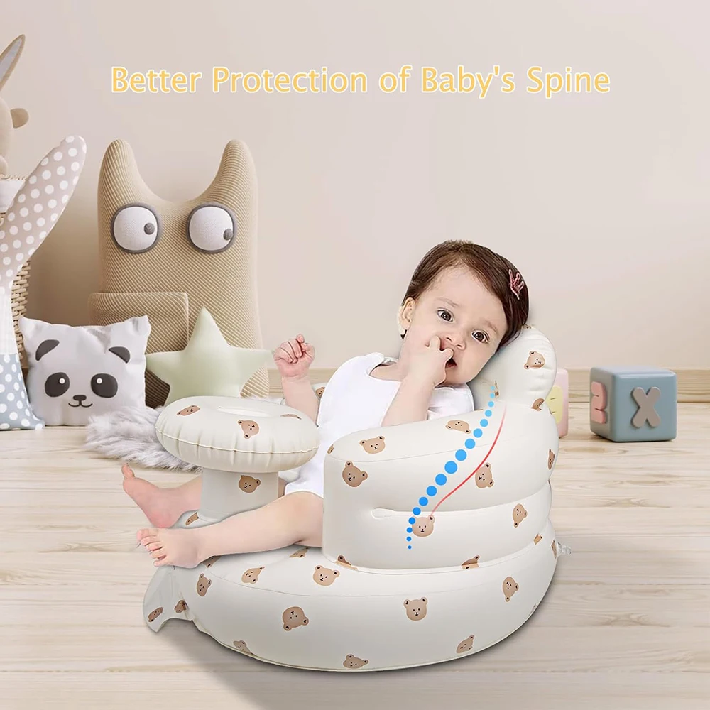 8-36 Months Baby Seat Multifunctional Inflatable Seat Bathroom Sofa Baby Eating Chair Feeding Bathing Stool Toddler Chair