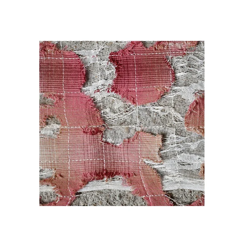 Creative Stir-fried Lace Composite Fabric Transformed Into Hollow See-through Textured Shirt and Skirt Designer Fabric