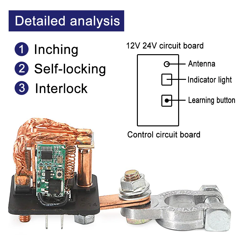 Universal 12 / 24V Automobil Batterie Schalter Relais Controller  Integrierte drahtlose Fernbedienung Trennen Cut Off Power Master