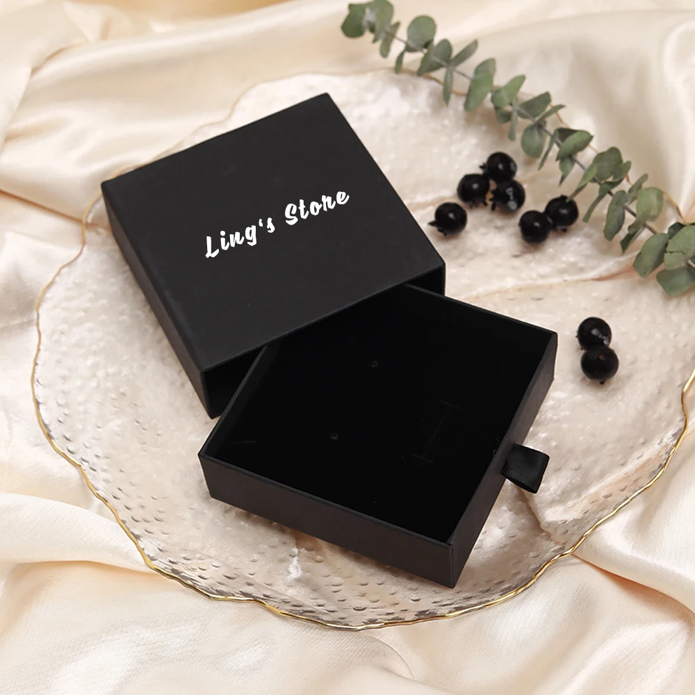 100 Stück Farbverlauf Schmuck-Geschenkboxen mit individuellem Logo, Organizer für Ohrringe, Ringe, Armbänder, Anhänger, Halsketten, Schiebebeutel, Etuis – Detail 12