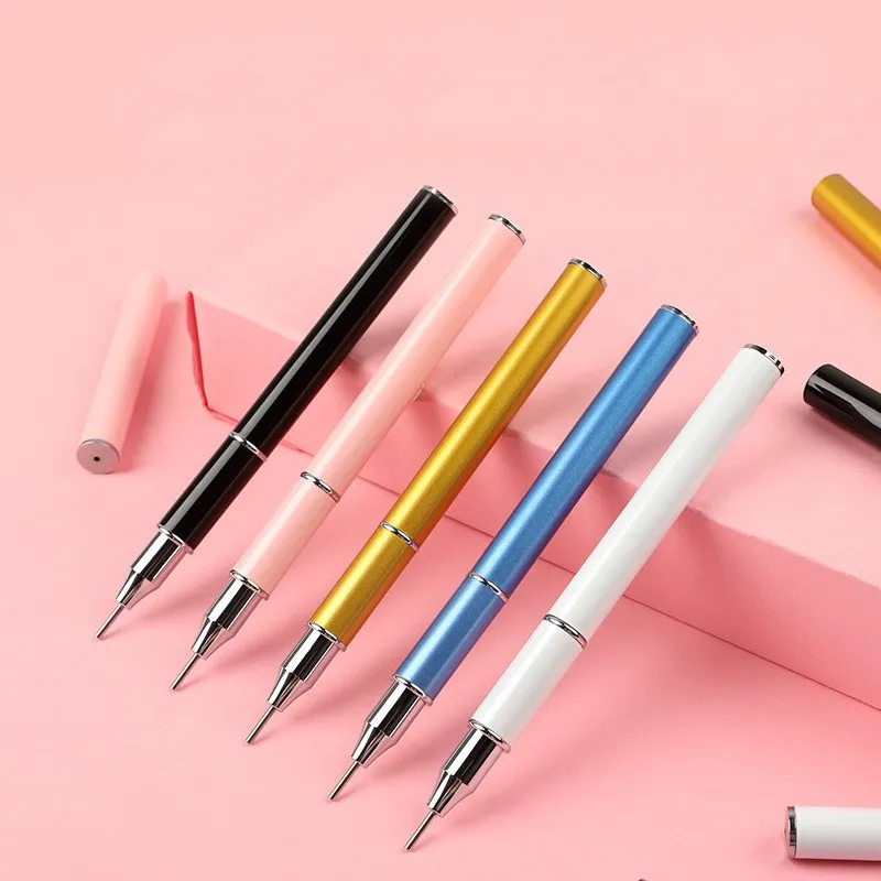 1Pc Professional Diamond Dotting Pen Crystal Pen Stainless Steel +Wax Dual-ended Crystal Picking Pen Dual-ended Rhinestone Pen & 3