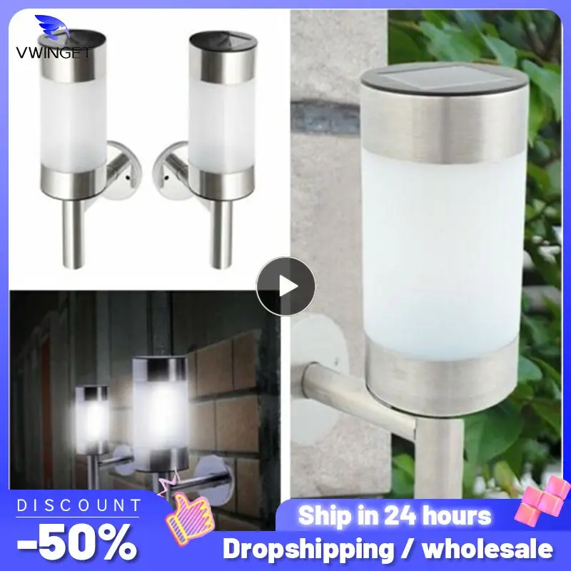 

Наружные Настенные светильники на солнечной батарее, забор из нержавеющей стали для сада и улицы США❤