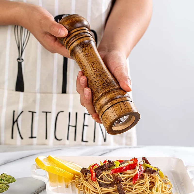 Manual Pepper Grinder Wooden Salt Grinder Multi-Purpose Spice Tool Household Kitchen Stainless Steel Spice salt pepper grinder