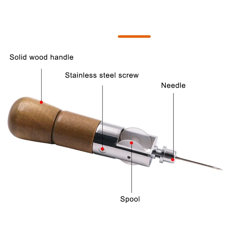 Leather Sewing Tools Sewing Machine Tools Sewing Needles Leather Sewing Awl Thread Craft Tools Sewing Machine Speedy Lock Stitcher Thread Needles Set DIY Shoemaker Canvas Repair Tools