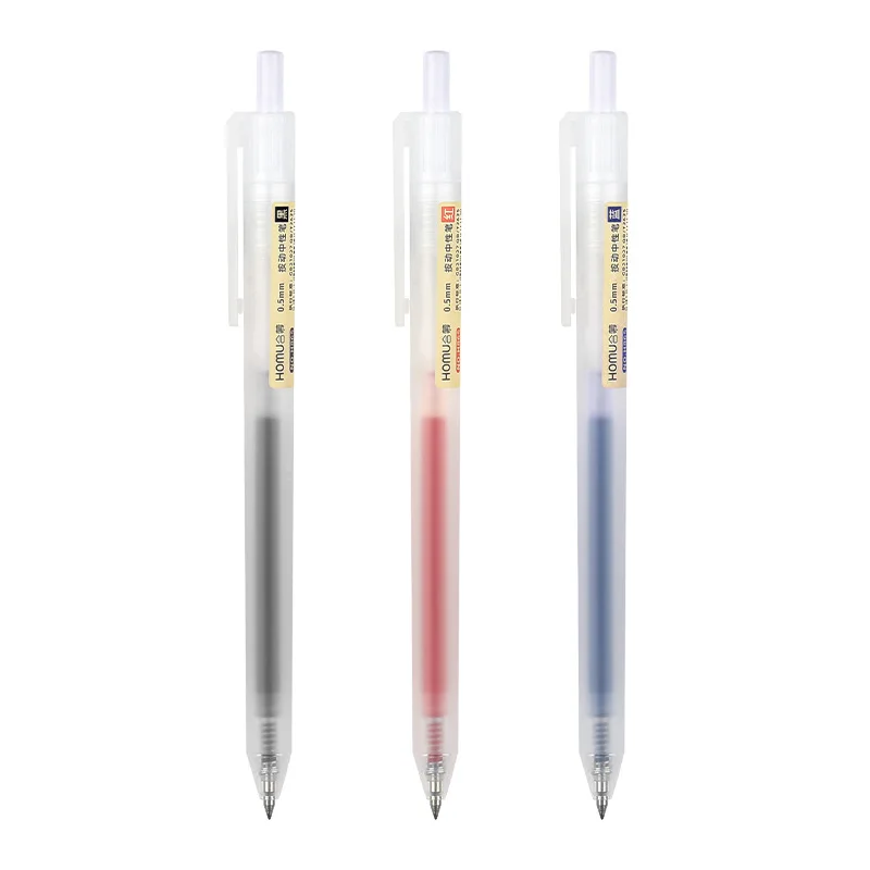 3/10Pcs Gel Pens Set Black/red/blue Ballpoint for writing 0.5mm Refills Office Accessories School Supplies Stationery images - 6