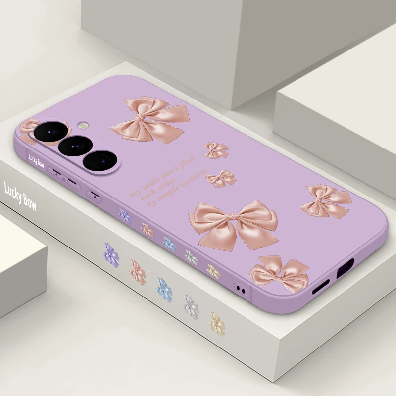 Pink Bow Print Soft Silicone Phone Case