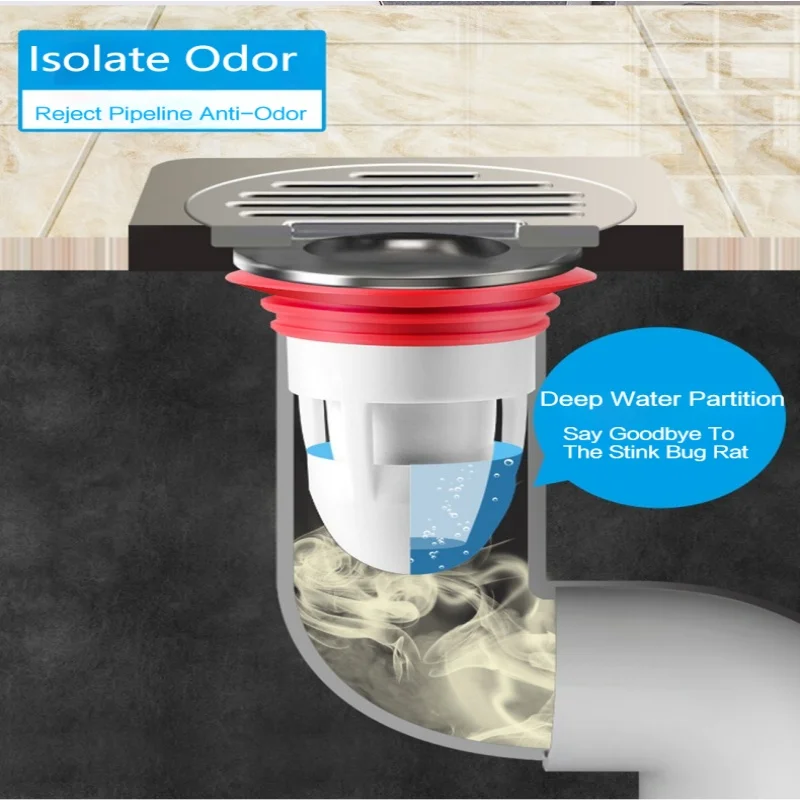 Kitchen Bathroom Sewer Floor Drain Anti-odor and Anti-odor Artifact Filter Core Anti-clogging Toilet Anti-insect Floor Drain Cor