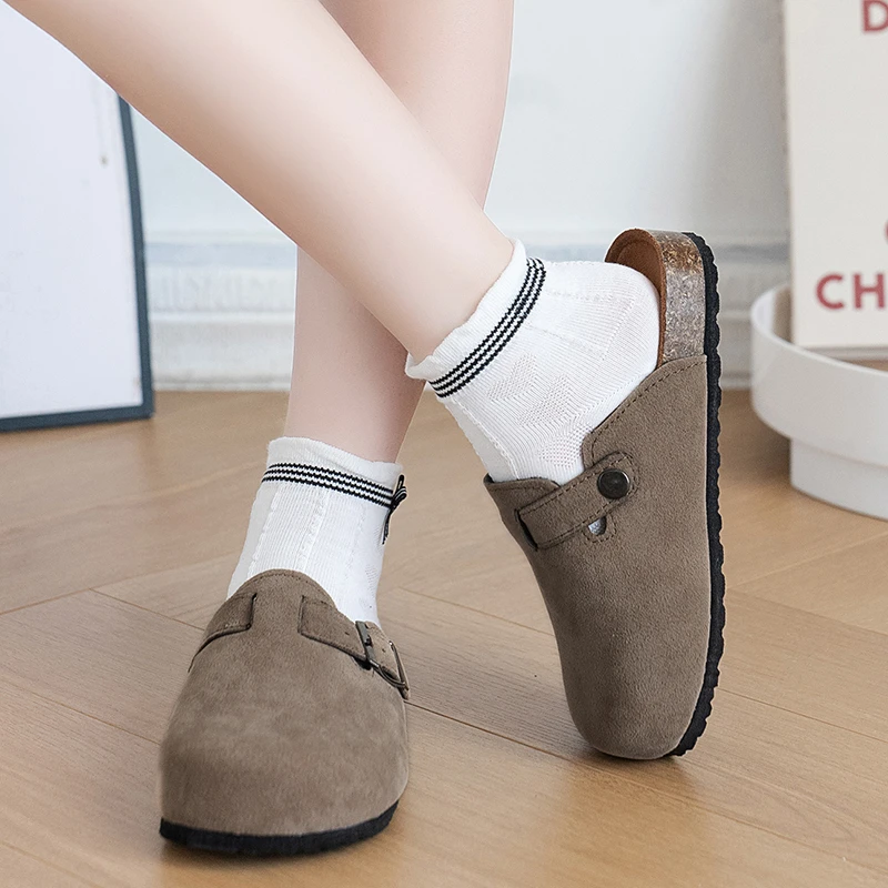 Children Slippers Girls Cork Slippers Kids shoes Home Shoes baby boys Children Fashion Suede Casual Sandals 2022 spring summer 6