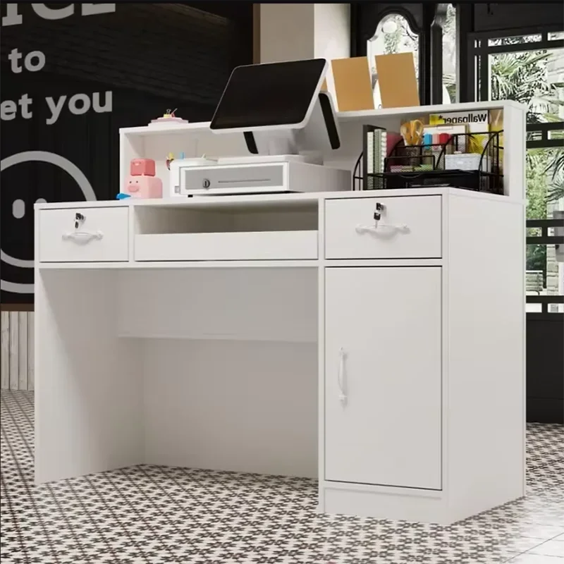 Luxury Receiption Desk Checkout Counter For Supermarket Table Reception Front Bank Furniture Bureau Meuble Store Showcase Home