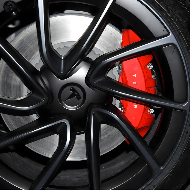 Adesivi Coprimozzo Per Tesla Model 3/S/X/Y 2017-2022 - 4 Pezzi, 56 Mm, ABS E Lega - Foto 5