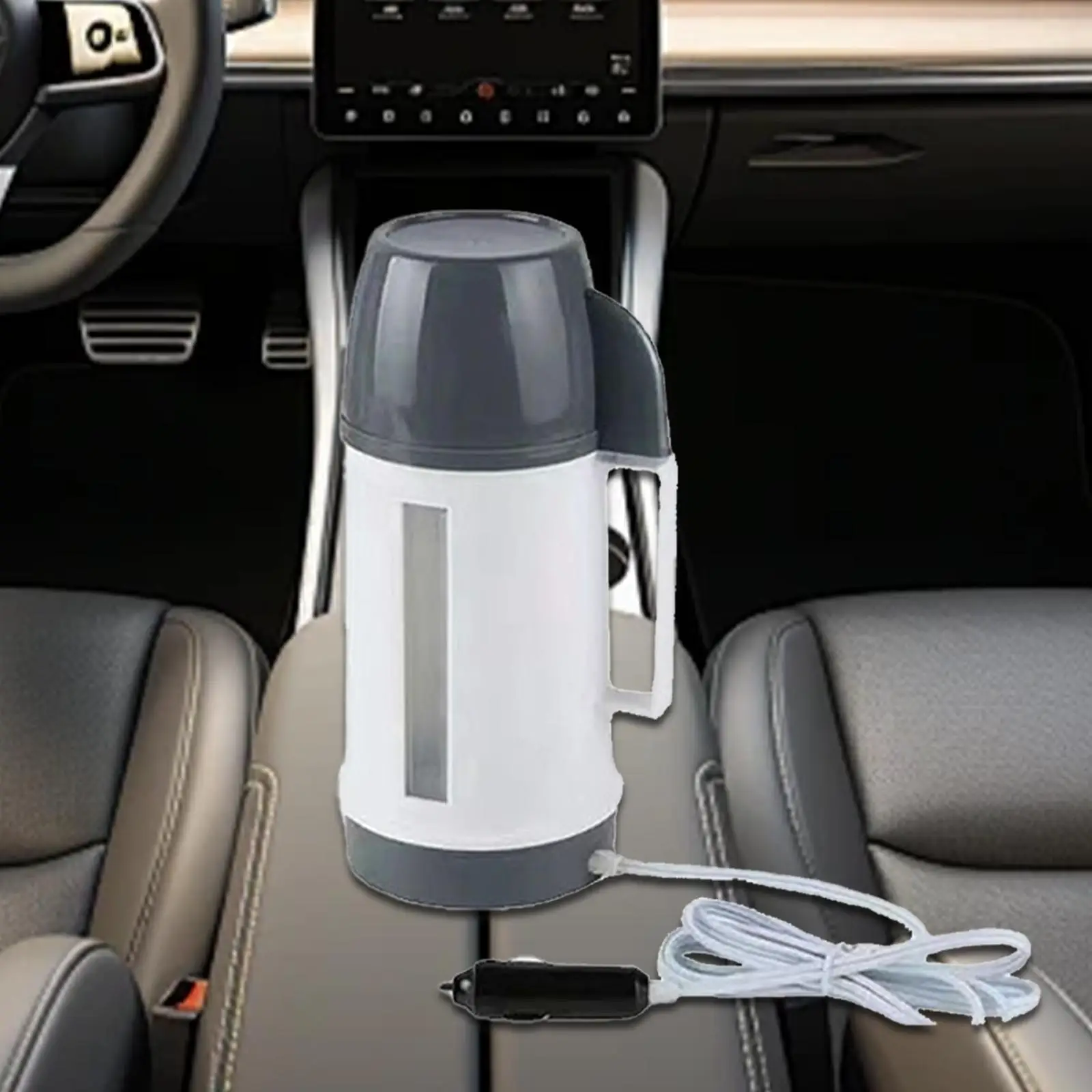 Car Electric Kettle Portable Stainless Steel Practical Heater Bottle Water Heater for Self Driving Tour Outdoor Camping Travel 5