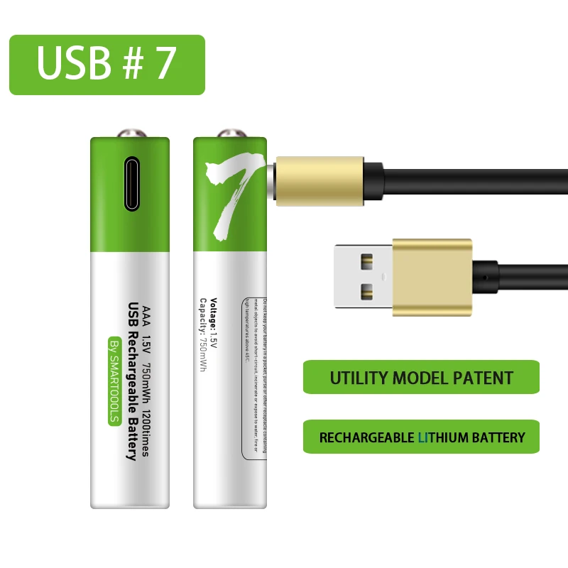 

Fast charging 1.5VAAA lithium-ion battery USB rechargeable lithium-ion USB battery suitable keyboards pilhas recarregavel aaa
