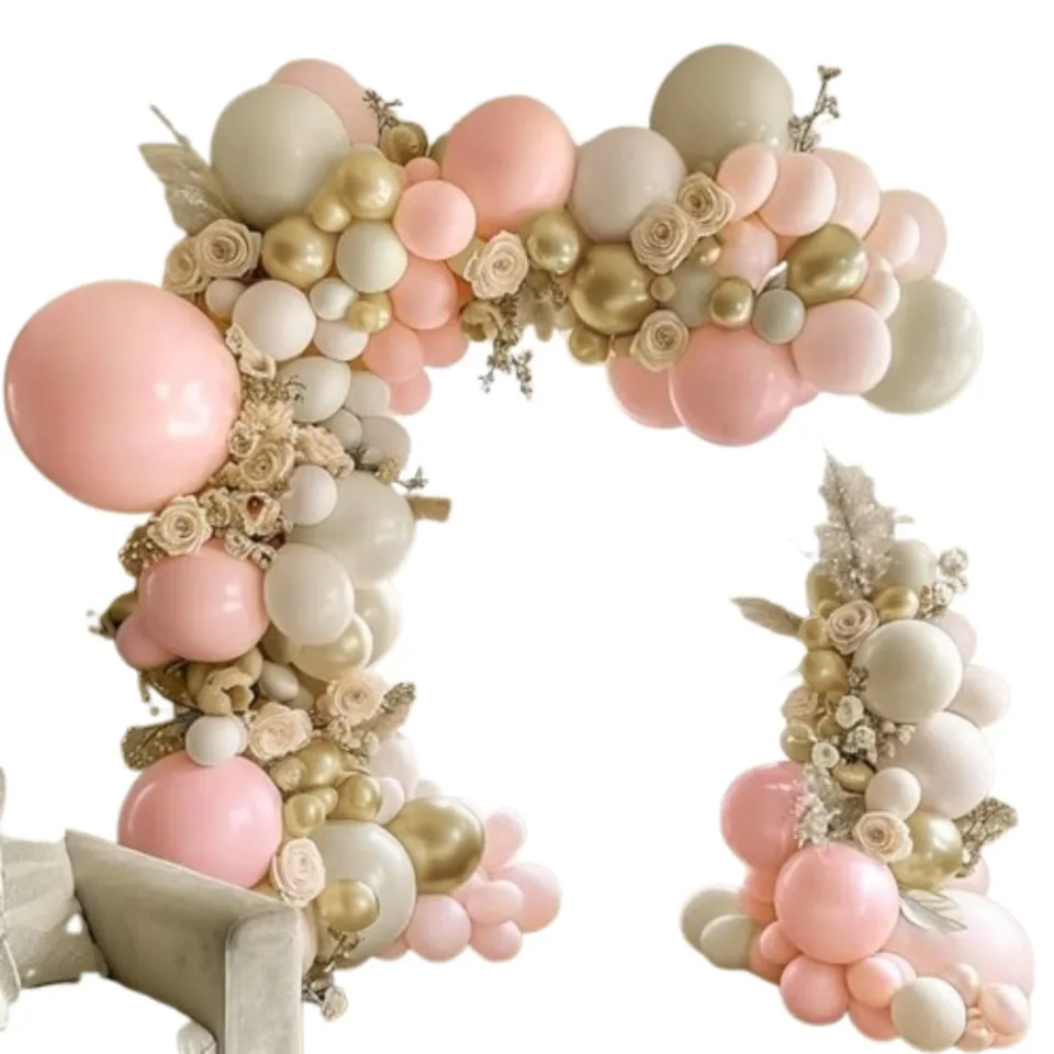 Kit arco di palloncini rosa oro, rosa cipria e bianco - Ghirlanda di palloncini pastello - Decorazioni per matrimoni - Palloncini per addio al nubilato - Decorazioni per feste di compleanno - Italia