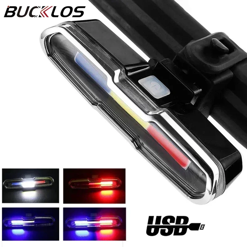 Fanale Posteriore Bicicletta Keywell, Ricaricabile USB, Super Luminoso LED, 3 Colori E 7 Modalità, Impermeabile, Sicurezza Notturna Per Bici
