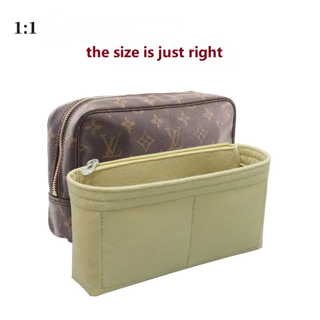 Soft andLight】Bag Organizer Insert For Lv Toiletry Pouch 15 19 26 Organiser  Divider Shaper Protector Compartment Inner Lining