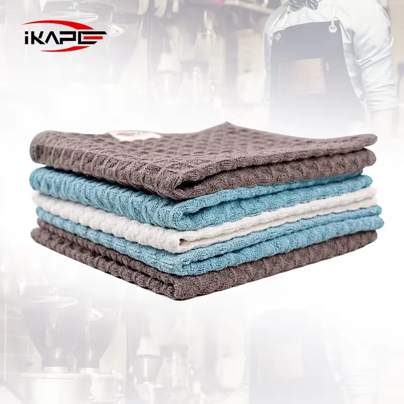 IKAPE Coffee Towel, Small Fabric, Soft Cleaning Cloth for Coffee Machine, Espresso Bar Tool, Kitchen Accessories