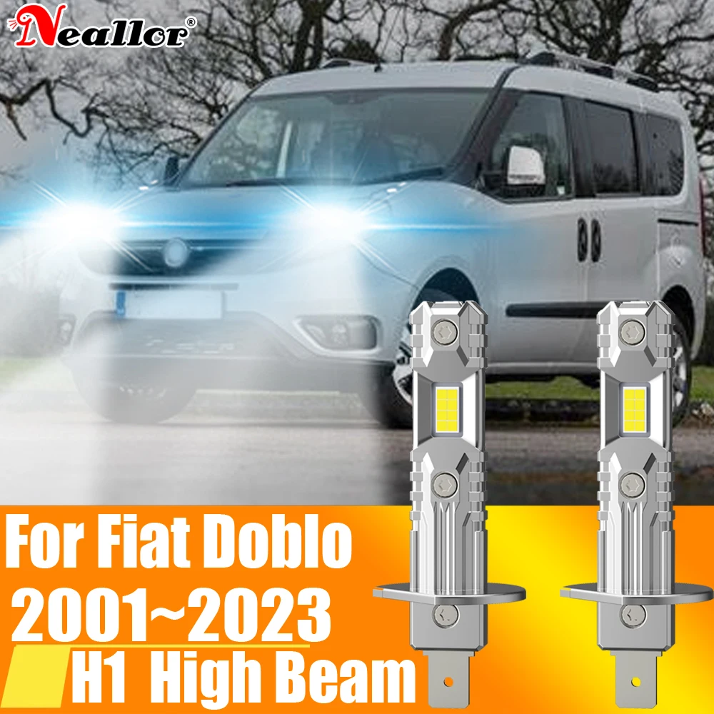 2Pcs H1 Led Light Canbus Bulb Car Headlight High Power Auto Fog Diode Moto Driving Running Lamp 12V 55W Per Fiat Doblo 2001 ~ 2023