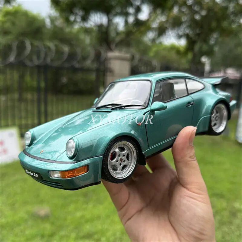 

Solido 1:18 For PORSCHE 964 TURBO 3.6 1991 Metal Diecast Model Car Green Toys Gifts Hobby Display Ornaments Collection