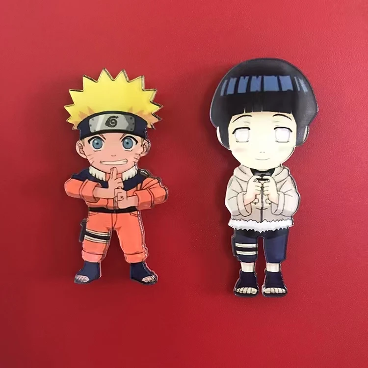 Naruto Cartoon Animation Peripherie-Acryl-Kühlschrankmagnet-Aufkleber, Kawaii, kreative Innendekoration, Großhandel, 20 Stück – Detail 2
