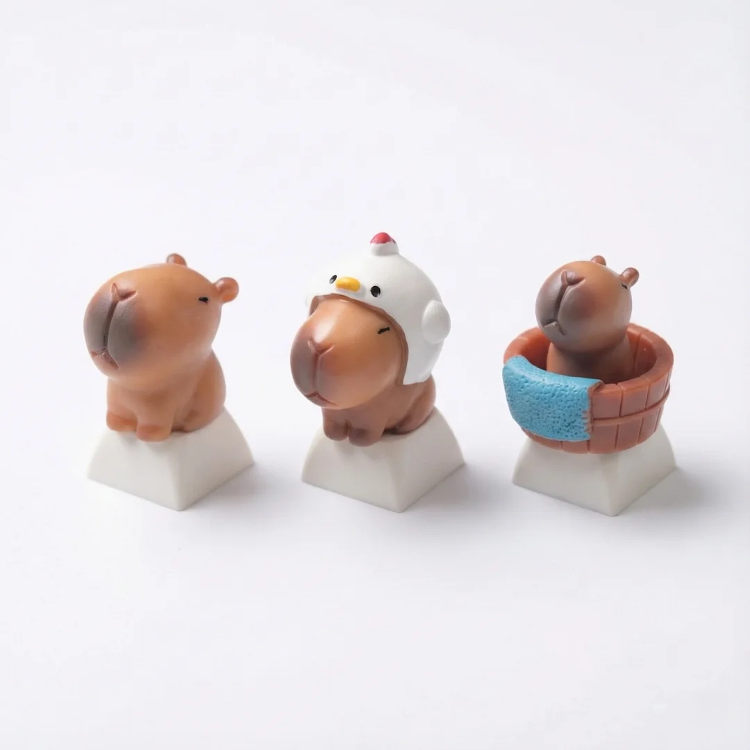 Adorable Capybara-Themed XDA Profile Keycap Set - Kawaii Desk Decor Gift