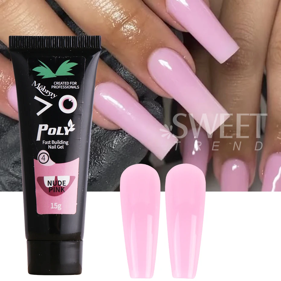 5pcs Extension Nail Gel Set Kit Quick Building Gel Acrylic White Clear Nude Construction UV Finger Prolong Tools Gel Nail Polish