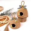 Handmade Woven Rope Bees Hives Hanging Ornament with Decorative Bowknot for Seasonal Festivities Bees Party Decors 87HA 5