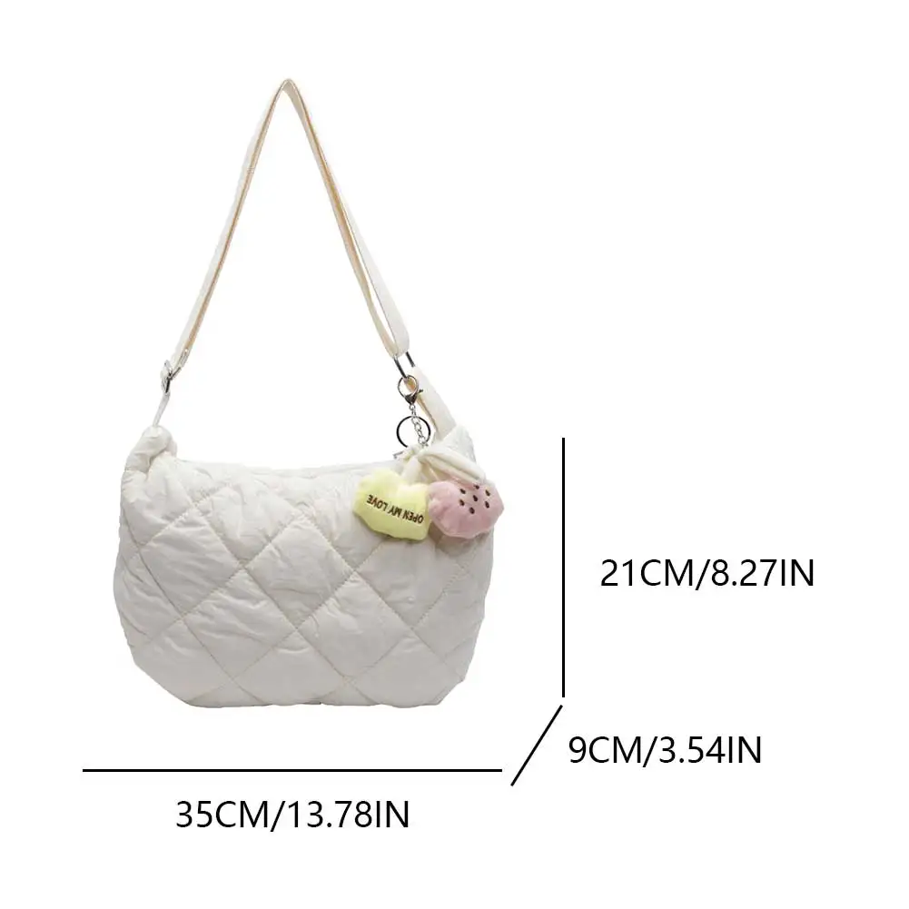 Quilted Padded Crossbody Bag for Women Pleated Bubbles Cloud Shoulder Bags Adjustable Strap Ruched Handbags Purse Chic Hobo Bag